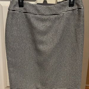 Nine West Black and White Striped Pencil Skirt